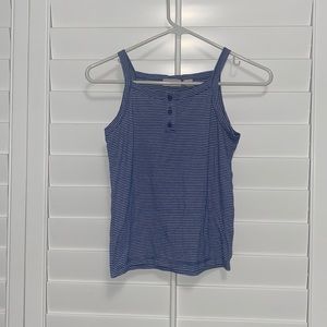 Blue+White striped tank